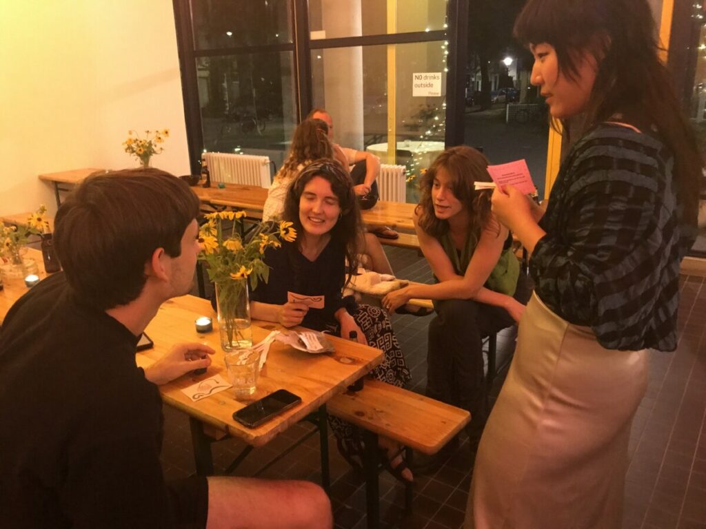 Players of the game at Gossip Cafe